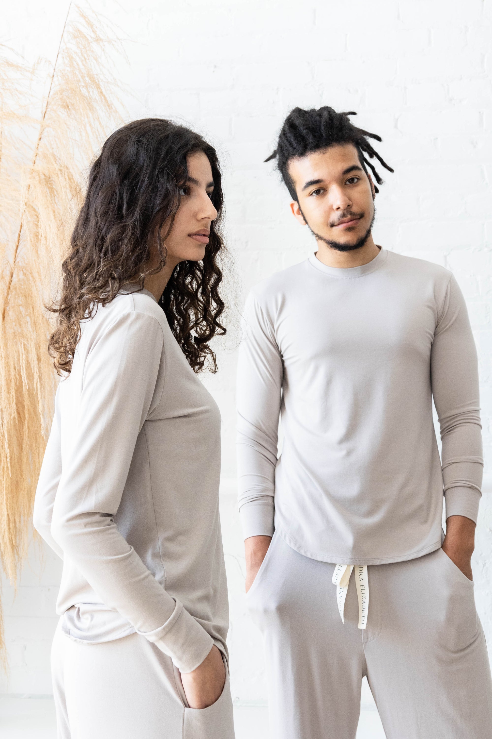 The Long Sleeve - Almond by Cassandra Elizabeth is an ethically made, minimalist wardrobe essential, and is the epitome of quiet luxury. 