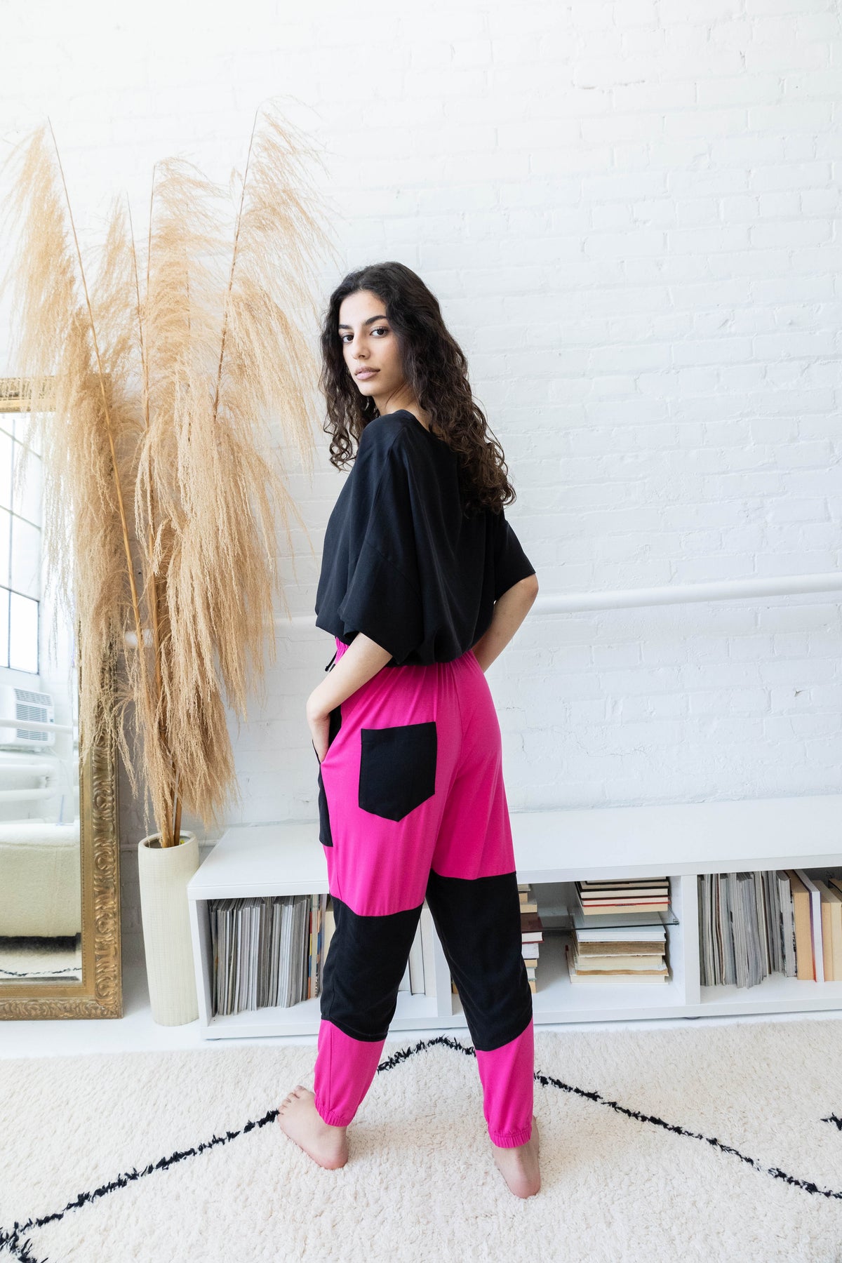 The Harlem Pant - Flamingo by Cassandra Elizabeth is an ethically made, minimalist wardrobe essential, and is the epitome of quiet luxury. 
