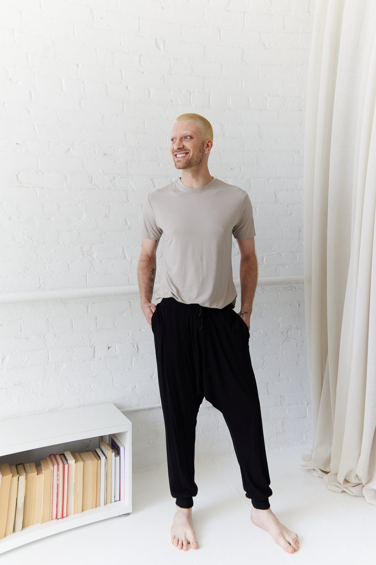 The Bayview Pant by Cassandra Elizabeth is an ethically made, minimalist wardrobe essential, and is the epitome of quiet luxury. It is also comfortable bamboo clothing as well. 